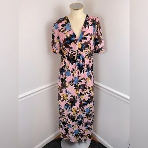 MOTHERHOOD MATERNITY Pink Floral Maxi Dress | Size Small